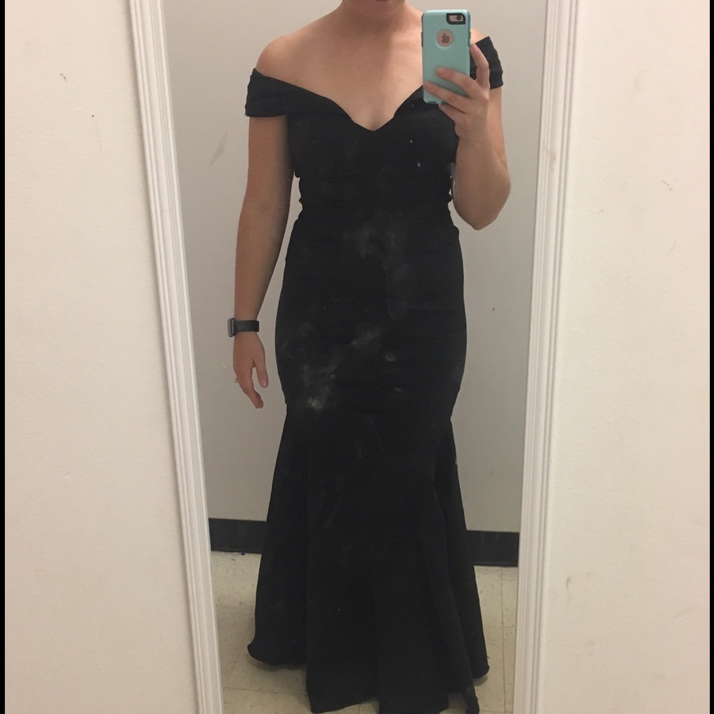 Black Mermaid Evening Gown