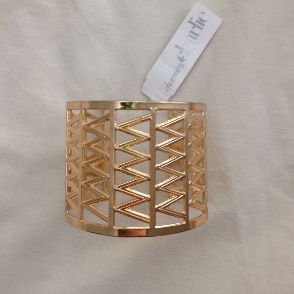Charming Charlie Gold Cuff Bracelet
