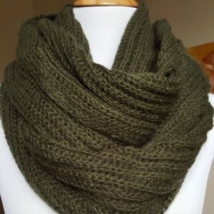 Olive green infinity scarf