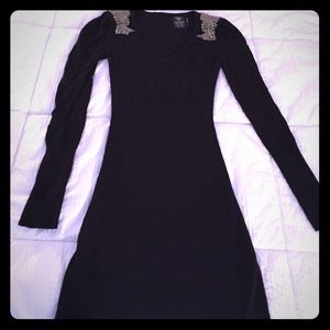 Guess long-sleeve sweater dress w/ shoulder detail