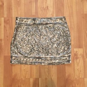 Express Sequin Mini Skirt