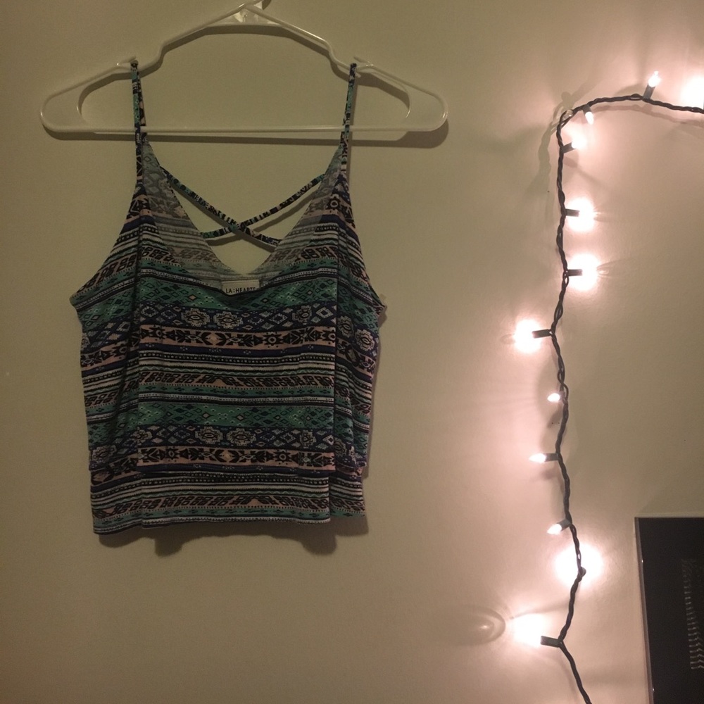 Multicolor Layered Crop Top