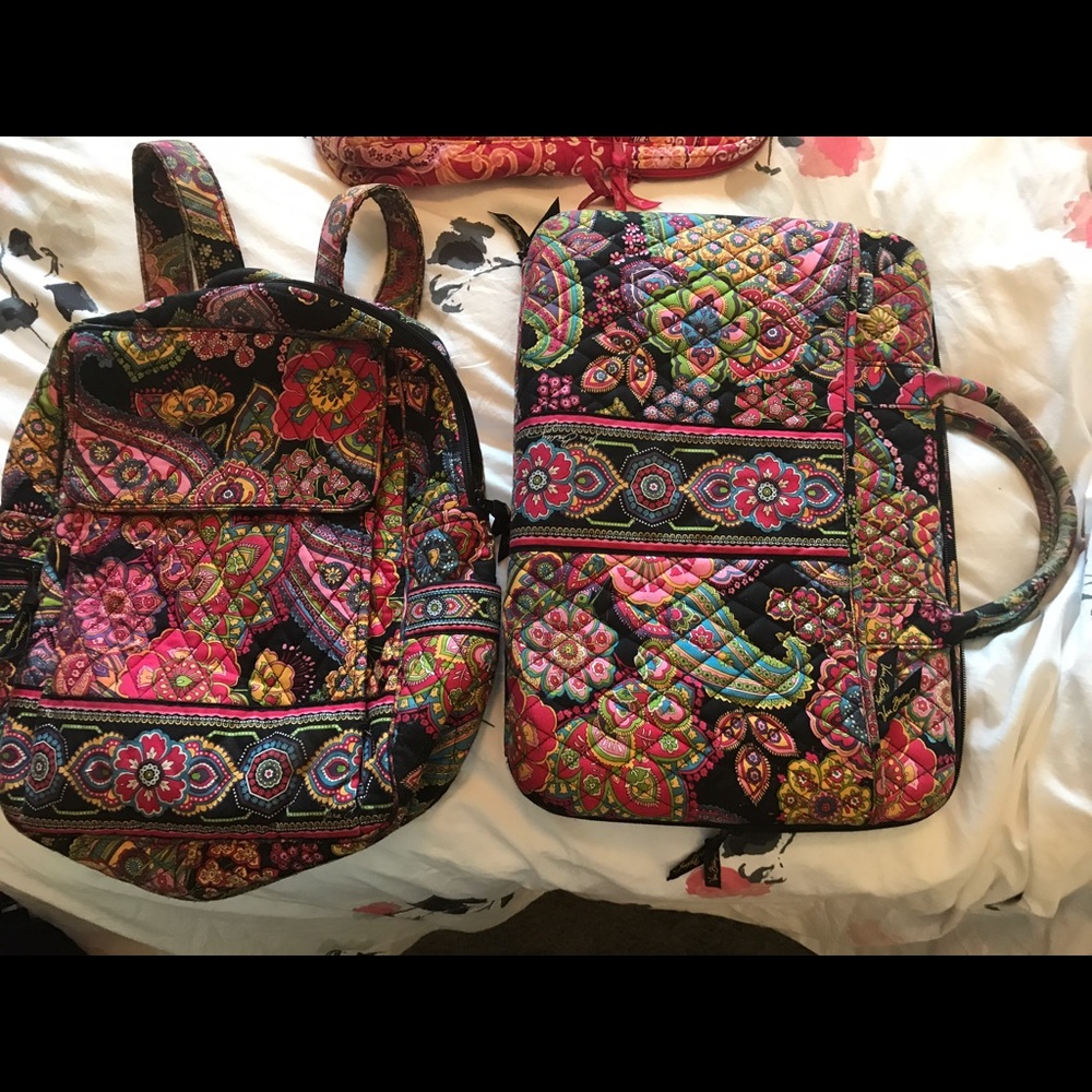 Vera Bradley matching backpack and laptop case