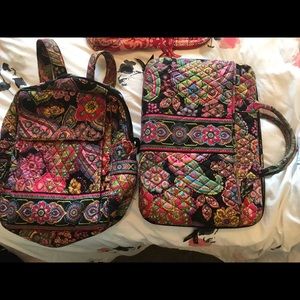 Vera Bradley matching backpack and laptop case