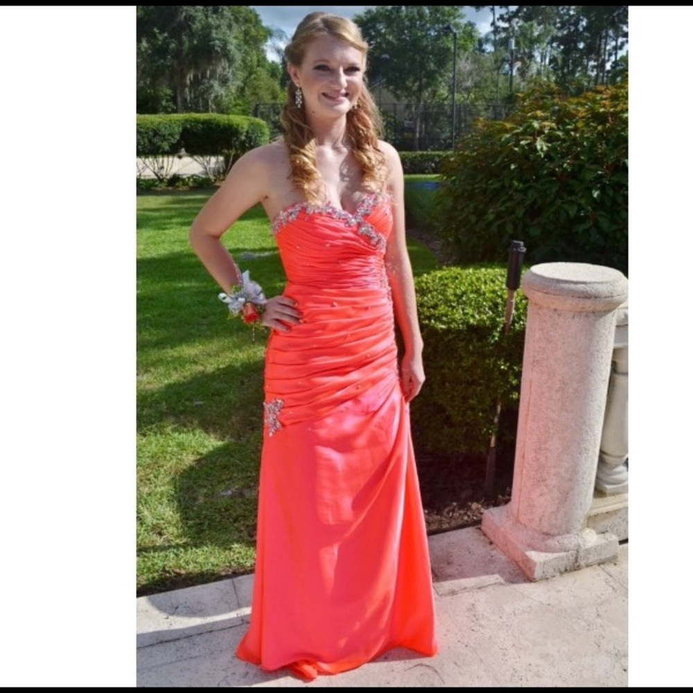 Long bright prom dress