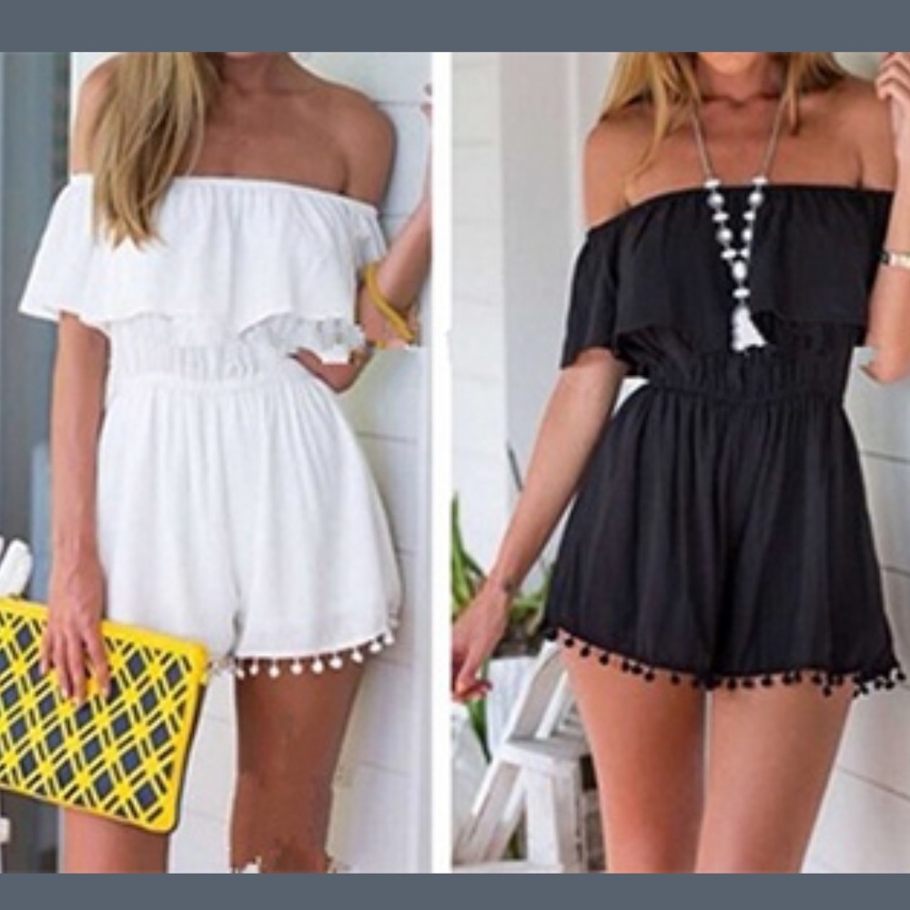 💚Off the shoulder romper XL💚 - Picture 3 of 8