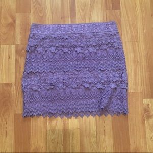 Lavender Lace Mini Skirt