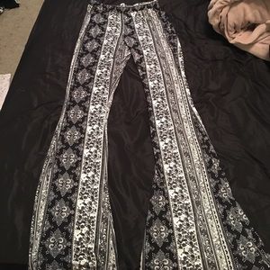 Black and White Stretchy Flare Pants