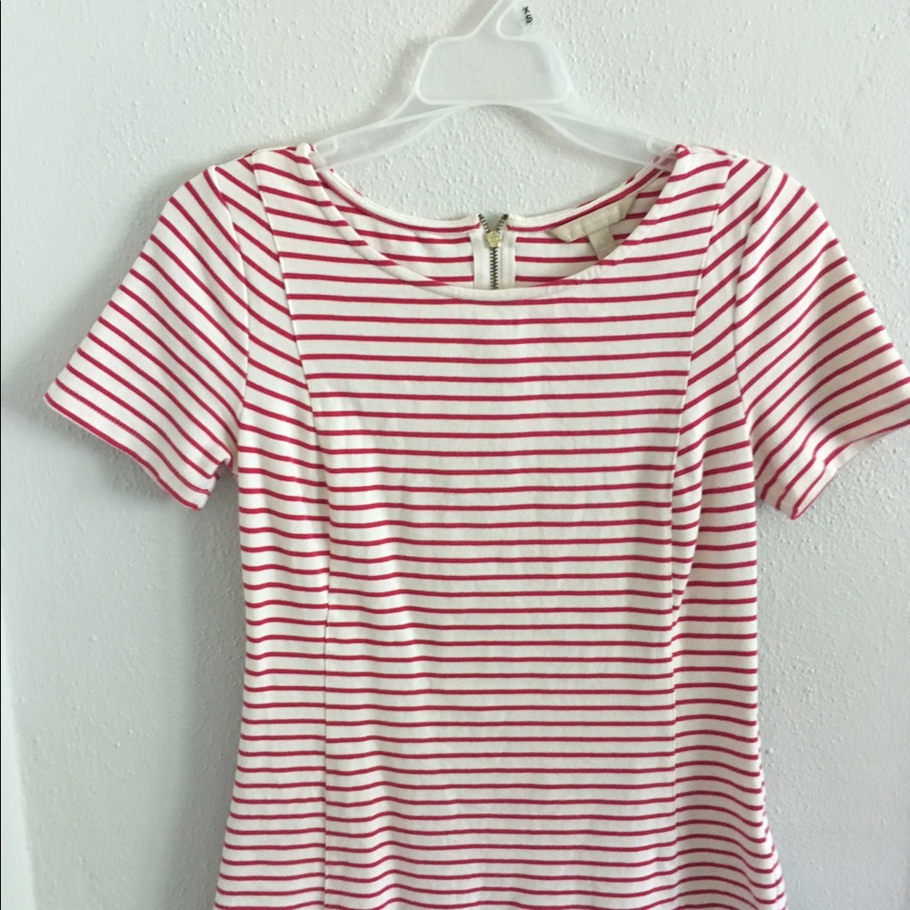 Banana Republic striped peplum top.