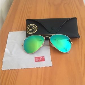 Ray Ban Aviator Green Flash Lenses