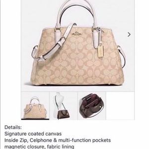 Coach bag ( NWT) descriptions in the photo.