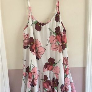 Strapped Floral Dropped Waisted Dress