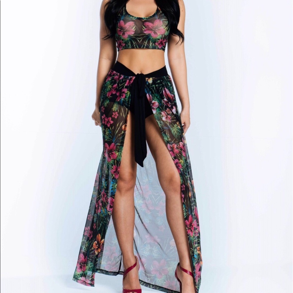 Floral Sheer Set
