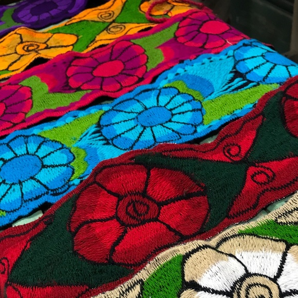 Mexican Embroidered Floral Belts Adjustable - Picture 11 of 15