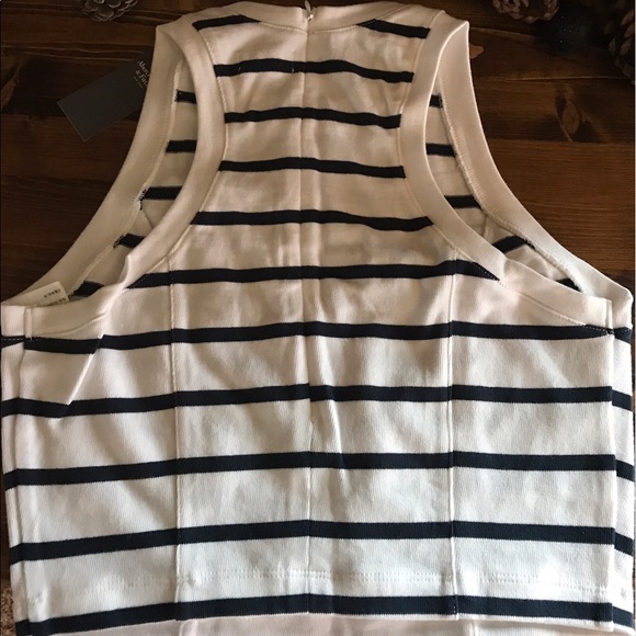 NWT Abercrombie & Fitch Stripe Crop Top M - Picture 5 of 5