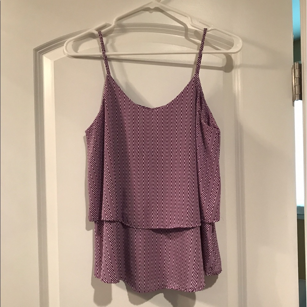 Purple and white Boutique Tank Top