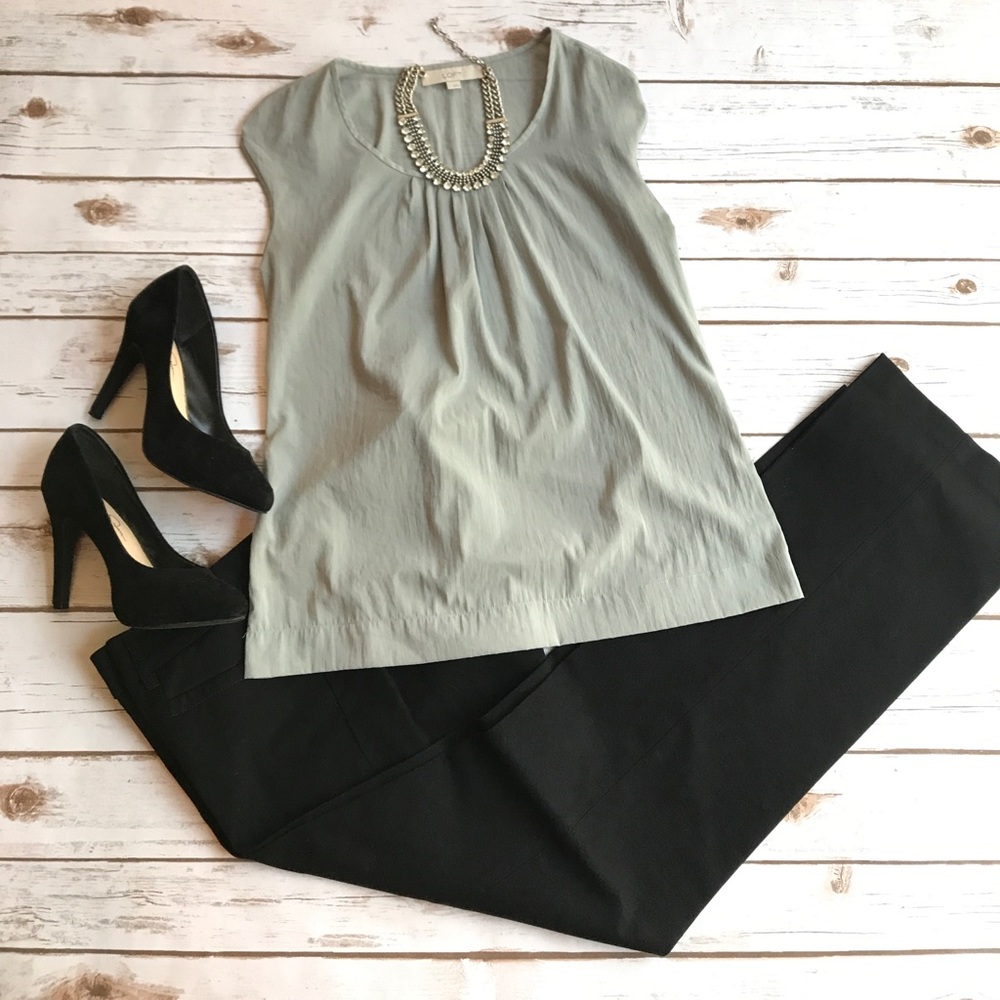 Loft grey sleeveless blouse