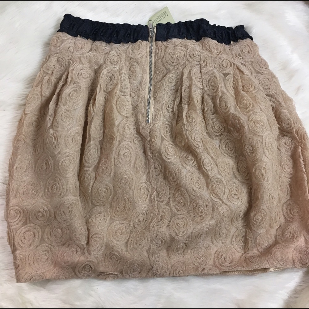 Nude Floral Tulle Skirt - Picture 3 of 3