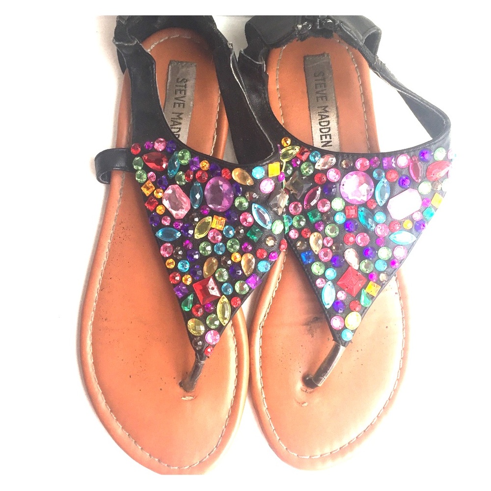 Jeweled Steve Madden Sandals Sz 7
