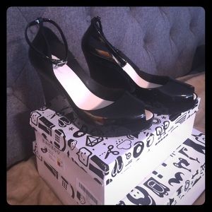 Pick 2 for $15 Black wedge shoes. Sale today