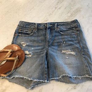 Denim cut off shorts