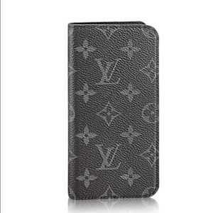 iPhone 7 Plus Black Monogram Folio Case