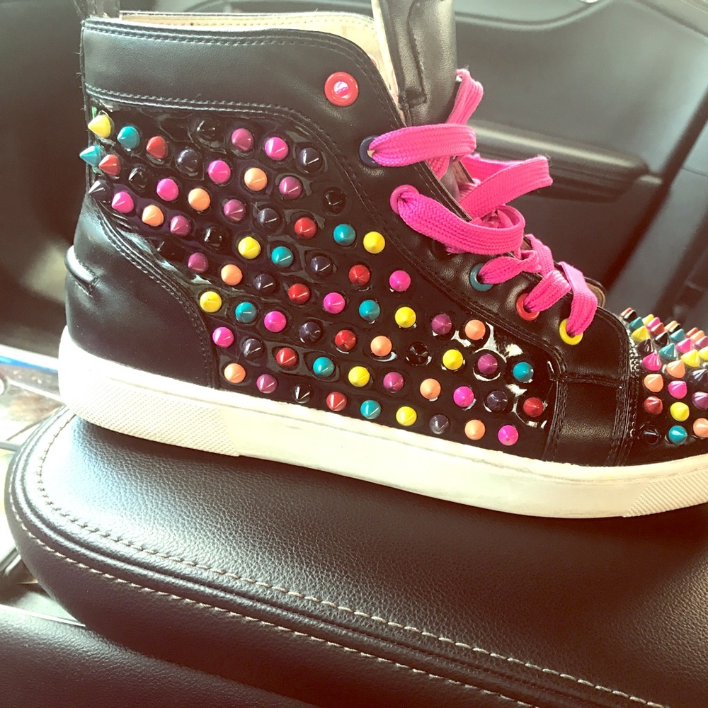 Red bottom sneakers