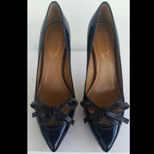 Elie Tahari Patent Leather Navy Pumps