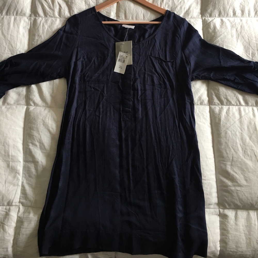 A Pea in the Pod Navy Maternity Blouse - NWT