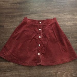 Burnt Orange Corduroy Skirt