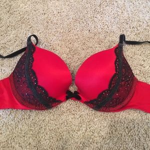 Vibrant Red "Very Sexy Push-Up" Bra