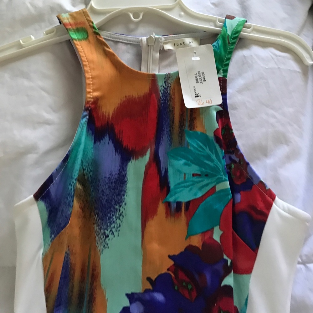 Boutique tropical print bodycon dress