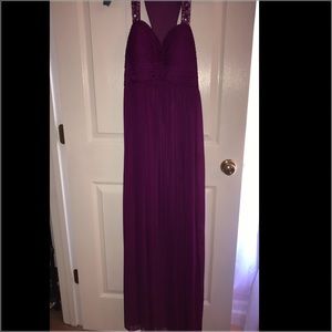 Fushia beaded prom dress, worn once