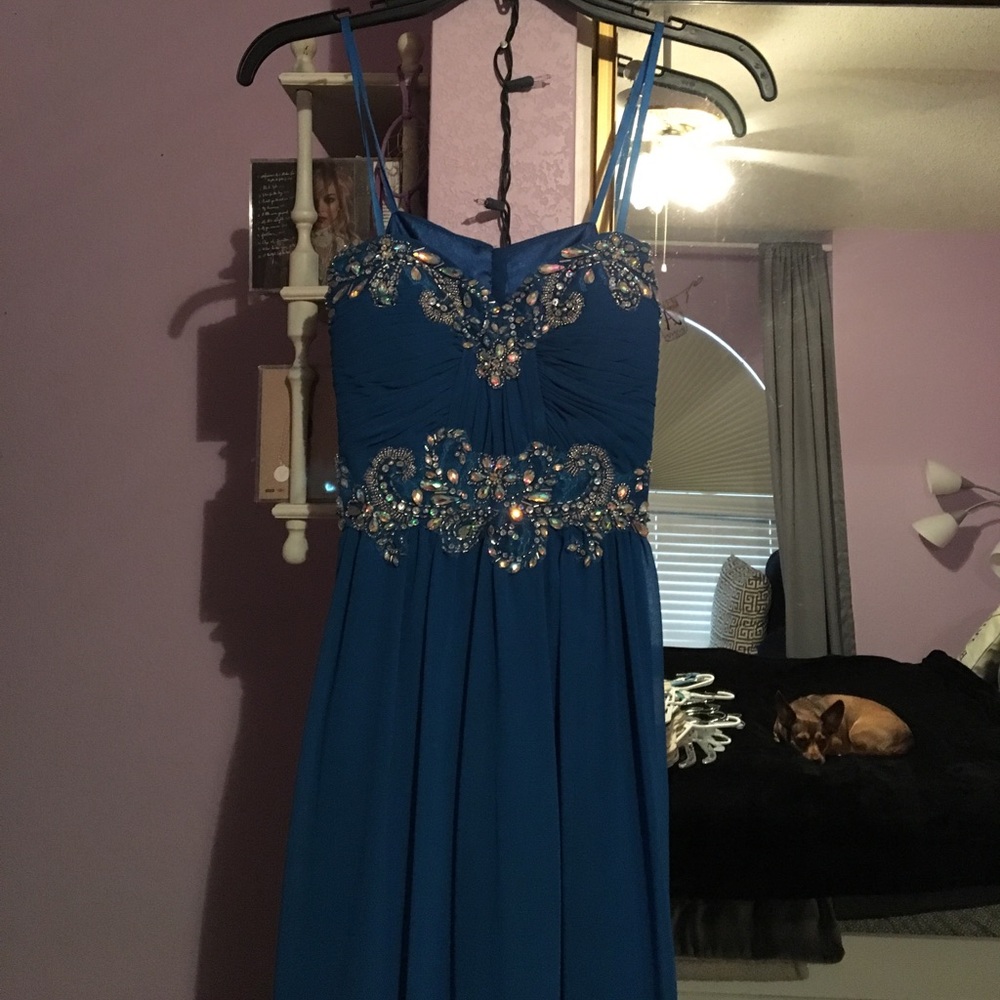 Blue prom dress