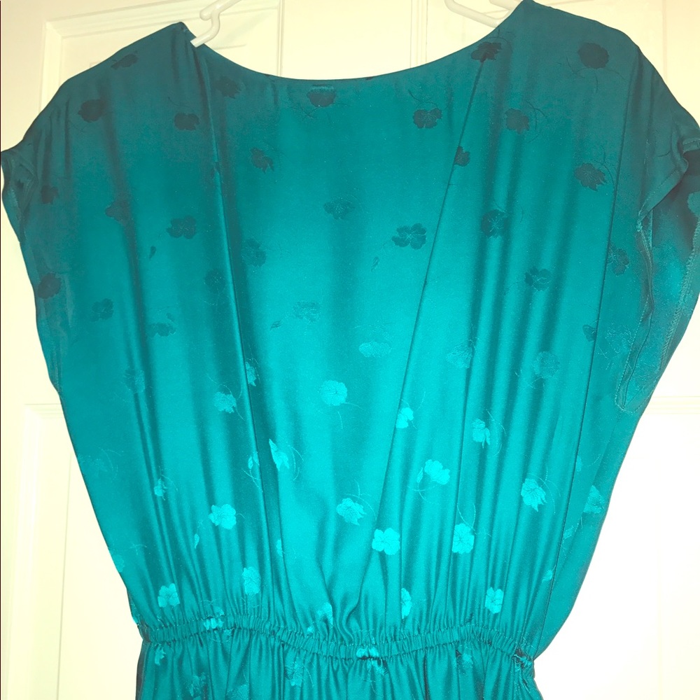 Vintage turquoise 1980's I. Magnin dress