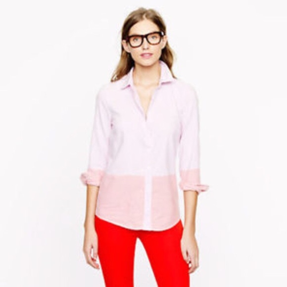 J. Crew NWOT Colorblock Oxford