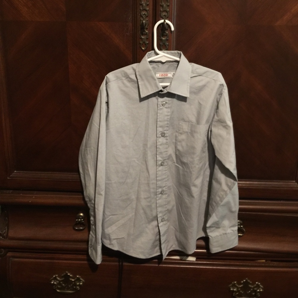 IZOD Boys Dress Shirt Sz 10 Reg