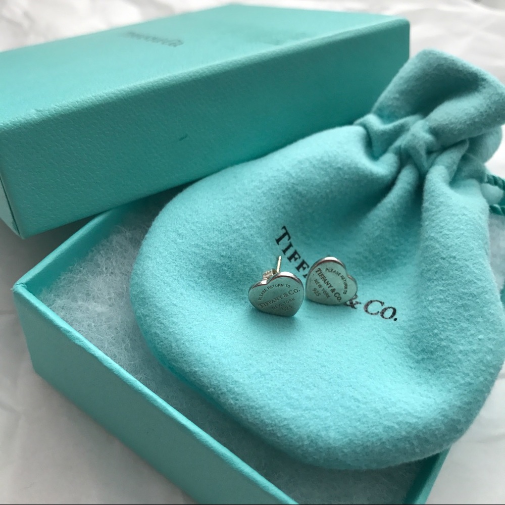 Tiffany & Co Mini Tag Earrings "PLEASE RETURN TO"