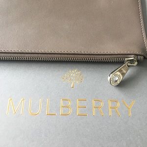 Mulberry Large Blossom Pouch/Clutch in Taupe