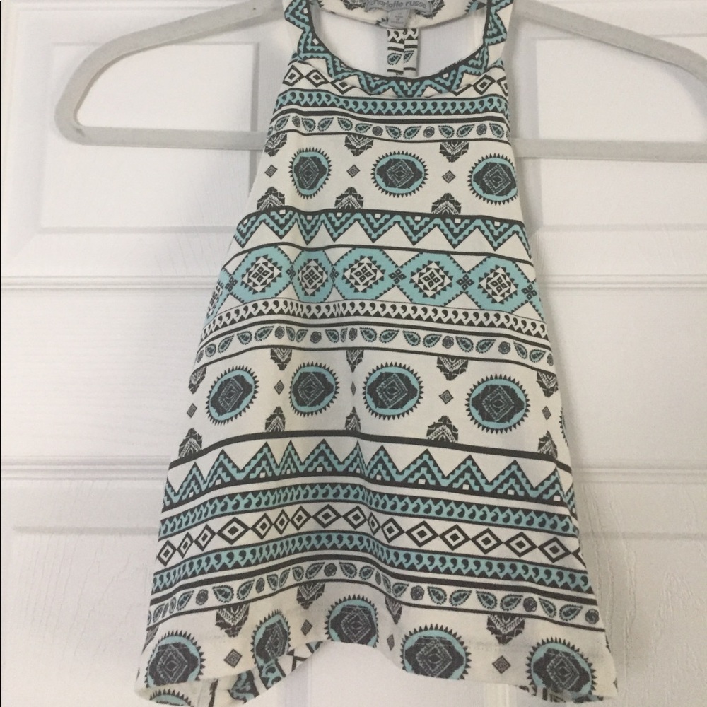Charlotte Russe- Multi print tank crop top.