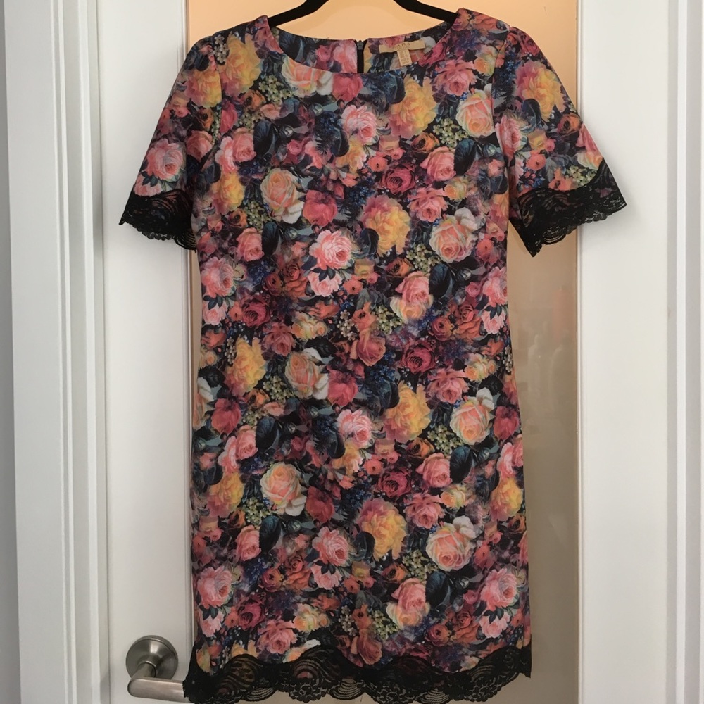 Zara floral printed mini dress