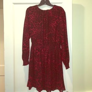 Red cheetah mini dress