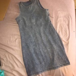 Forever 21 acid wash denim stretch dress
