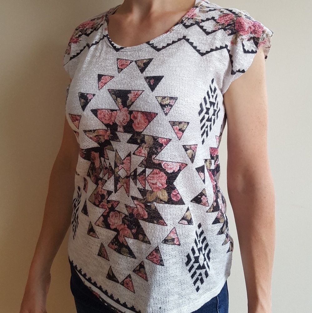 Tribal Floral Woven Top