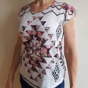 Tribal Floral Woven Top