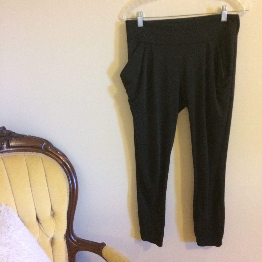 Free People black harem pants