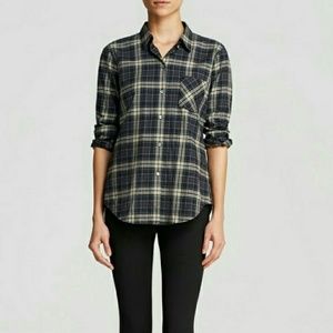 Theory Green Button Down Shirt