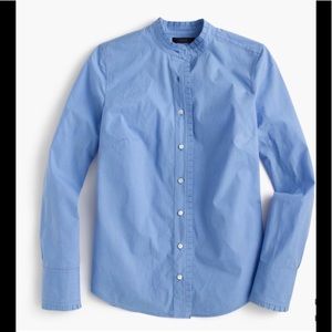 J Crew Ruffle Button Up Blouse