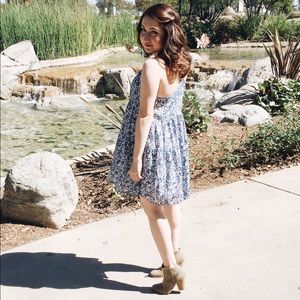 SOLD // Blue Floral Dress/Tunic