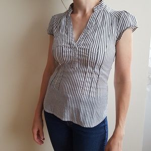 H&M Pinstripe fitted top